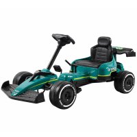 Aston Martin Go Kart Formula 1 cu pedale, pentru copii 4-8 ani, roti moi EVA, verde - 1