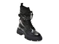 Bocanci negri H416 GRYXX din piele naturala lacuita - 1