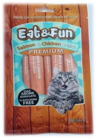 Recompense pisici, Eat & Fun Salmon & Chicken Snack, 70 g - 1