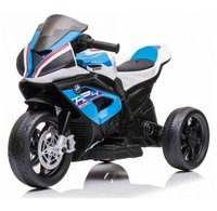 Motocicleta electrica pentru copii BMW HP4, 84x55x42 cm, varsta 2-5 ani, roti si scaun din plastic, putere 60W - Albastru - 4