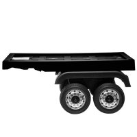 Semiremorca neagra pentru camion electric copii Mercedes Actros si SCANIA R-SERIES cu roti EVA - 1