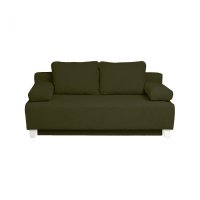 Canapea YASMIN II extensibila, 3 locuri, cu arcuri si lada depozitare, verde inchis, 190x100x90 cm - 1