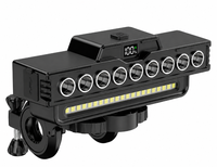 Far LED Multifunctional pentru Bicicleta cu Claxon si Suport Telefon Reincarcabil USB - 1
