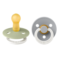 Set 2 suzete fosforescente Bibs Colour Glow Latex tetina rotunda 6 luni + SageCloud - 3