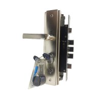 Maner usa Metalica cu sild si butuc, broasca, echipat complet,deschidere stanga - 3