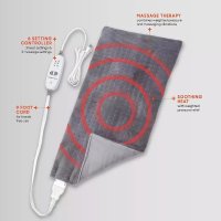 Perna electrica pentru masaj si ameliorarea durerilor, cu 3 trepte de incalzire si 3 de masaj, gri - 3