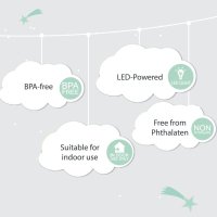 Lampa de veghe LED cu oprire automata forma racheta gri Lumilu Sweet Dreams Rocket Reer - 6