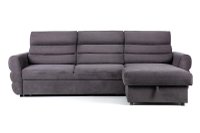 Colțar Extensibil TENERIFE, șezlong interschimbabil, cu ladă de depozitare, cu tetiere reglabile, 270x180x85 cm, Gri - 1