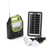 Kit solar GD-8072 cu lampa multifunctionala panou solar si 3 Becuri - 1