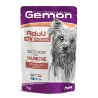 GEMON All Breeds, XS-XL, Somon, plic hrană umedă fără cereale câini, (în aspic), 100g - 2