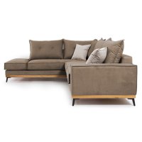 Coltar Dreapta Luxury II Mocha - Crem - Negru 290x235x90 cm - 3