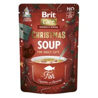 BRIT Christmas Soup, Pește, plic hrană umedă fără cereale pisici, (topping), 75g - 2