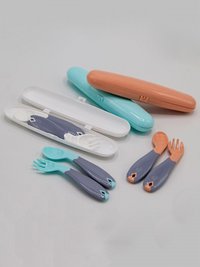 Set lingurita si furculita BabyJem Alb - 2