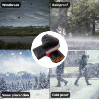 Manusi pentru ghidon Moto/Scuter/Bicicleta, Impermeabile, Calduroase, FIXATO, Reflectorizante, Negru - 4