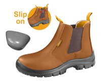 Ghete de Protectie Maro cu Varf Metalic INGCO SSH08SB.45 - Marimea 45 - 2