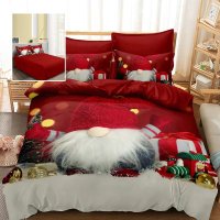 Lenjerie de pat Craciun din finet 3D 6 piese F-Xmas85 - 1