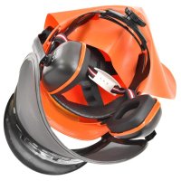 Casca de protectie Hecht 900100 cu viziera si casti auditive CE - 3