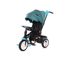 Tricicleta pentru copii Lorelli Jaguar Air Green Luxe 4 in 1 multifunctionala, cu maner cu control parental, scaun rotativ, spatar reglabil pe 2 pozitii, roti mari silentioase, din cauciuc cu camera - 3