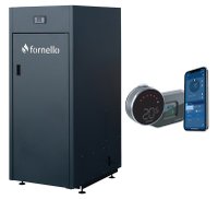 Pachet centrala pe peleti Fornello King Plus 30 kW cu termostat WiFi SALUS IT800 - 1