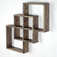 Raft de perete din lemn Karo Homs, maro 69 cm - 1