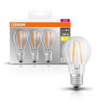 Set 3 becuri LED Osram Base Classic A E27, 7W, 806 lm, 2700K - 3