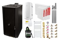 Centrala termica pe peleti Fornello Rossi B Black 25 kW cu accesorii complete - 1
