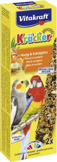 Batoane pentru Nimfa, Vitakraft Kracker cu Miere si Eucalipt, 180 g - 1