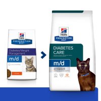 HILL'S Prescription Diet m/d Diabetes Care, Pui, dietă veterinară pisici, hrană uscată, afecțiuni metabolice (diabet) HILL'S Prescription Diet m/d Diabetes Care, Pui, dietă veterinară pisici, hrană uscată, metabolism (diabet), 3kg - 2