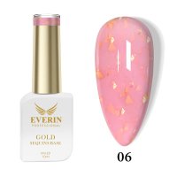 Rubber Base Everin Gold Sequins Collection 10ml- 06 - Everin - 1