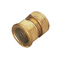 Racord de compresie cu inel din alama, FI, 18 mm x 3/4 inch - Tiemme - 1