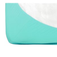Cearsaf cu elastic jerse din bumbac menta 120x60 cm - 1