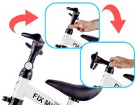 Tricicleta pentru copii Ikonka Trike Fix White cu pedale, 3 in 1, ghidon si sa reglabile, cadru din otel, roti din spuma pentru copii cu varsta cuprinsa intre 1,5 si 4 ani si 30kg - 5