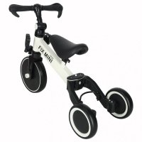 Tricicleta pentru copii Ikonka Trike Fix White cu pedale, 3 in 1, ghidon si sa reglabile, cadru din otel, roti din spuma pentru copii cu varsta cuprinsa intre 1,5 si 4 ani si 30kg - 7