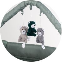 Patut pentru copii Chipolino Luna Matcha pliabil, cu saltea de infasat - 2