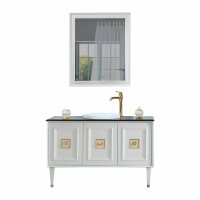 Set mobilier baie Arma 3 piese alb 120 cm - Stil rustic si modern - 1