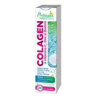 Colagen + Vitamina C, Zinc și Biotina, 20 comprimate efervescente, Naturalis - 1