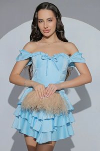 Rochia Eleganta Revenge Dress cu Volane - 1