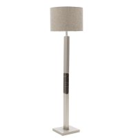 Lampadar din Metal PWL-0940, E27, argintiu-negru-gri, 43x43x153 cm - 1
