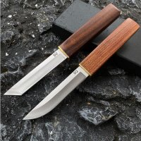 Set doua cutite japoneze fixed blade, maner lemn, 24 cm, camping, vanatoare - 10