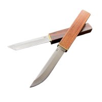 Set doua cutite japoneze fixed blade, maner lemn, 24 cm, camping, vanatoare - 7