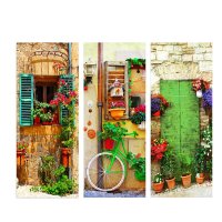 Set de Tablouri Canvas MDF0088 - 3 Piese Multicolore 70x50 cm - 3