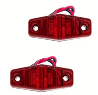 Set 2 Lămpi LED Marker Laterale ROSII 12V/24V cu Carcasa Transparentă - 1