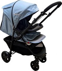 Carucior pentru copii Baby Care Pro SK10 Turquoise cu Maner reversibil, Spatar reglabil in 3 trepte, Frana picior, Pliabil - 2
