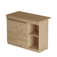 Masa de bucatarie Hanah Home din pal melaminat stejar, dimensiuni 120x88.2x60 cm - 1