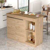 Masa de bucatarie Hanah Home din pal melaminat stejar, dimensiuni 120x88.2x60 cm - 4
