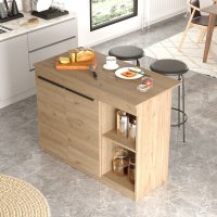 Masa de bucatarie Hanah Home din pal melaminat stejar, dimensiuni 120x88.2x60 cm - 5