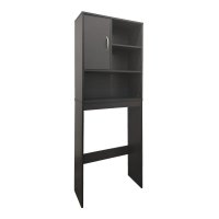 Dulap baie masina de spalat Tazien Gri inchis 60x24x168.5 cm - 1