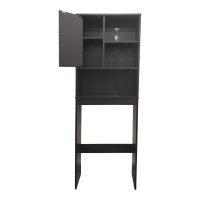 Dulap baie masina de spalat Tazien Gri inchis 60x24x168.5 cm - 2