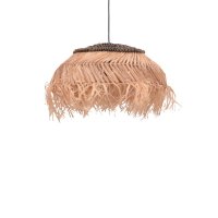 Lustra Hengiole din fibre eco negru-natural 60x60x40+ cm - 1