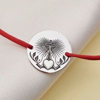 Bratara Rugaciunea Inimii din Argint 925, cu snur reglabil - 1